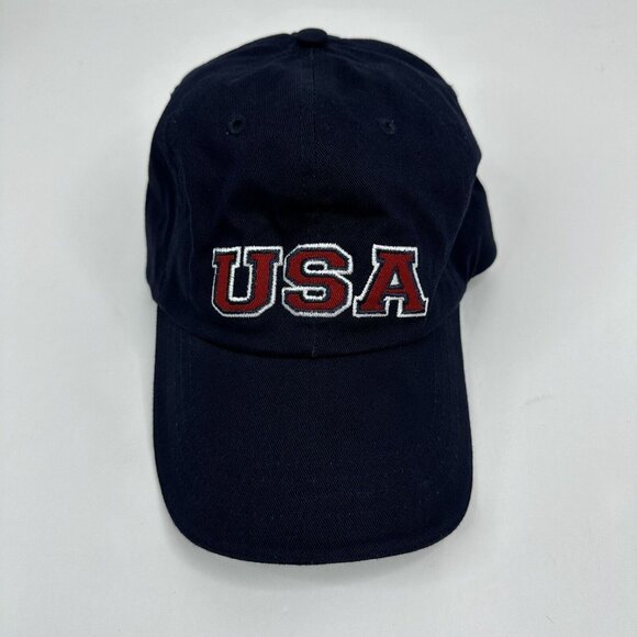 Patriotic Navy Blue USA Theme Baseball Cotton Twill Adjustable Hat - Picture 2 of 9